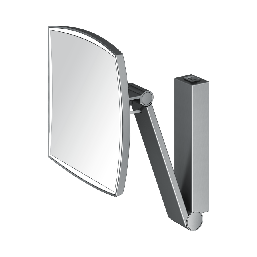 Artikelbild 6 des Artikels „Keuco Kosmetikspiegel iLook_move 200x200mm, bel, m Wipp., S-Arm, SW-ch ge schwarzchrom gebürstet“
