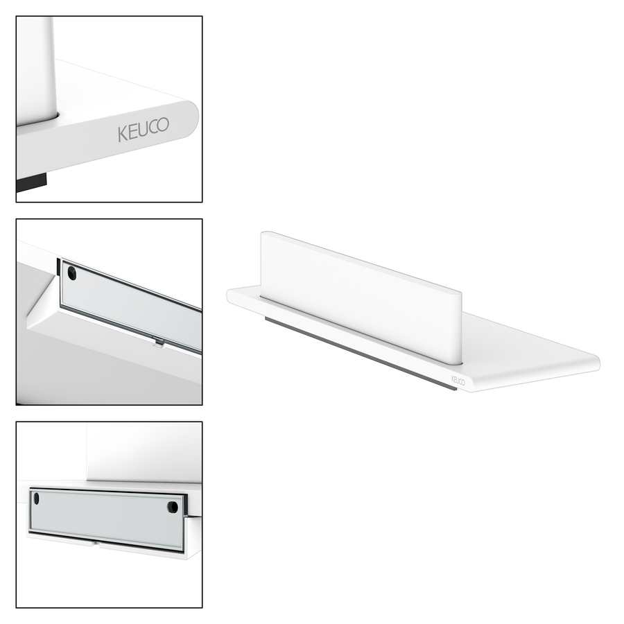 Artikelbild 2 des Artikels „Keuco Duschablage Aveno mit Glasabzieher, weiß matt weiß matt“