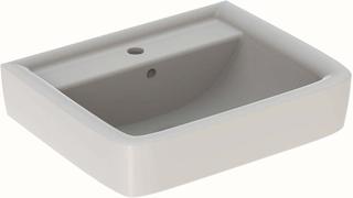 Geberit Aufsatz-Waschtisch Renova Plan m HL, m Überlauf, 55x44cm, weiß KeraTect