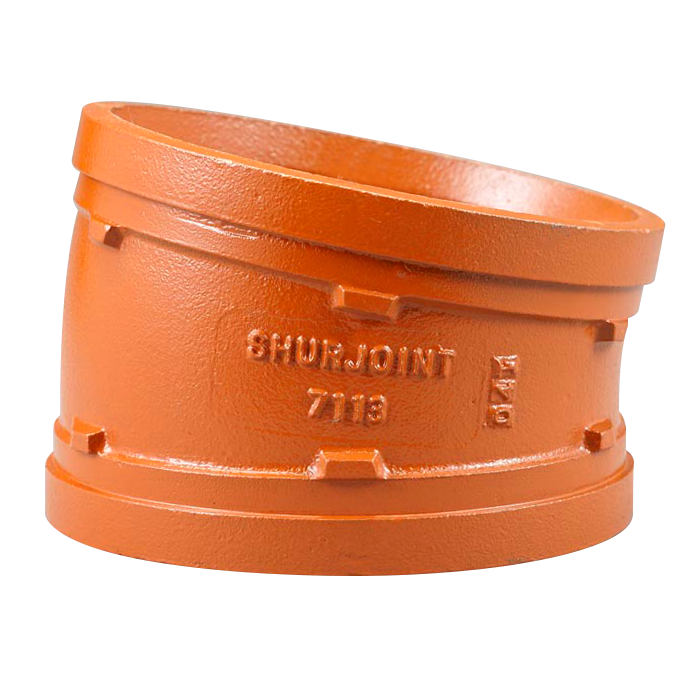 Artikelbild 1 des Artikels „AIPS Bogen VSH Shurjoint 7113 219,1mm, dukt. Guss, 11,25Grad, orange 219,1 mm“