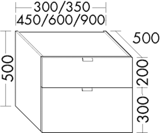 BB Unterschrank (WWRT035) rc40System, 500x350x500, PG2