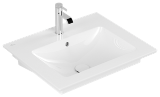 V&B Waschtisch VENTICELLO 60x50, m HL, mit Überlauf, weiß C-plus