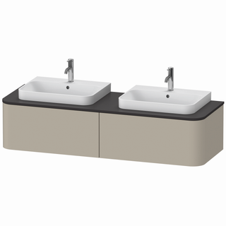 DU WTU HappyD2+ wandh.,354x1600x550mm 2AZ,BP b.,taupe sdm f.MWT ES Ah. bs WBL