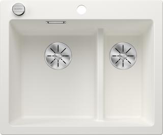 Blanco Becken Pleon 6 Split SILGRANIT 61,5x51cm, PD w, rev, AL-Fbd. m Drehb.