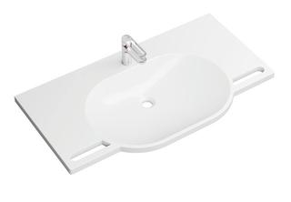 HEWI Mineralguss-Waschtischset 950 m EHM AQ1.12M10140, 100x55cm, weiß