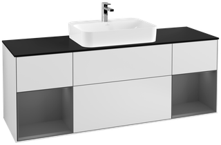 V&B WT-Unterschrank Wandbel. Finion 160cm, Pl b m, Rg A m Lac, wh. m Lac