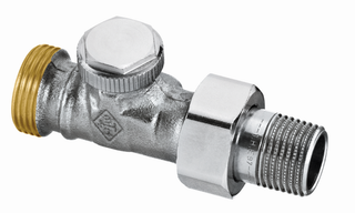 Heimeier Rücklaufverschraubung Regutec DN 15, R 1/2, DG, m AG G 3/4, Rotguss