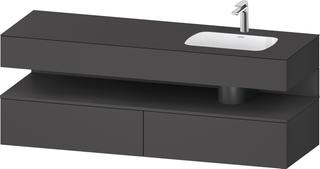 Duravit EinbauWT-Möbel-Set Qatego 160x50x60cm, Kon-WTU, Beck. re, graph ma