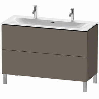 DU WTU L-Cube boden.,704x1220x481mm 2Auszüge, flannel grey sem. ES Ahorn