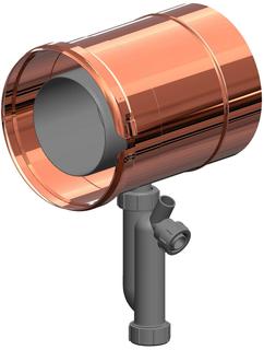 AT Kondensatablauf DN125/190 mit Siphon Edelstahl verkupfert