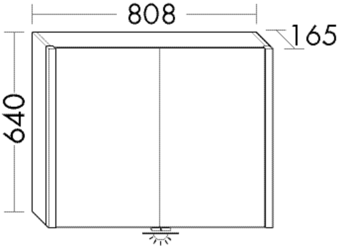 Artikelbild 1 des Artikels „Burgbad Spiegelschrank Bel 80x64x16cm, Mel., vert. LED-WT-Bel. 80,8 x 64 x 16,5 cm | Melamin“