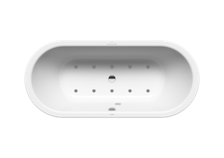 KA BW CLASSIC DUO OVAL Mod.113 SOUL,1700 x750mm,alpinweiß,Perl-Effekt,re,IE,chr