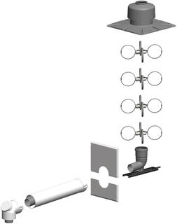 ATEC Schacht-Set PolyTwin DN 60/100-DN 80, PP-Abgassystem/PP, weiß