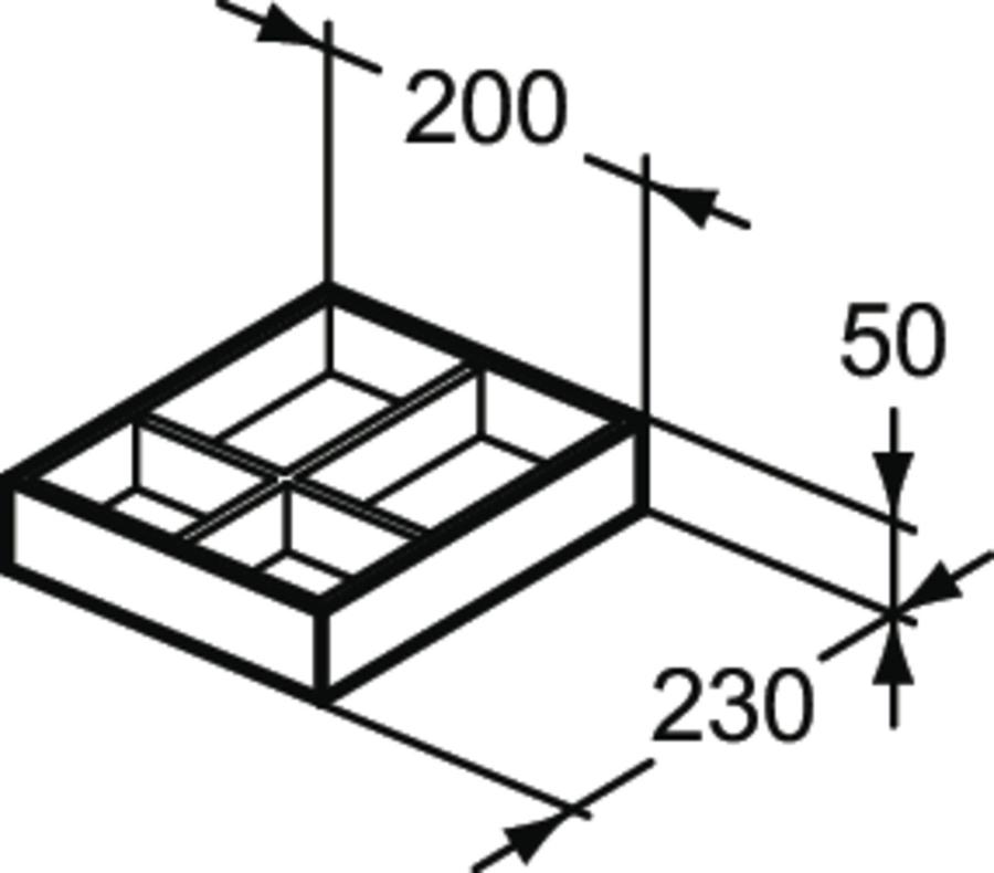 Artikelbild 5 des Artikels „IS Aufbewahrungsbox Conca 20x23x5mm, anthr. matt, 6 offene Fächer 20 x 23 x 5 mm“