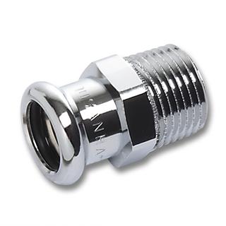 SANHA Übergangsnippel Press Chrom 16243G 12mmx3/8", Innen-/Außenpressende