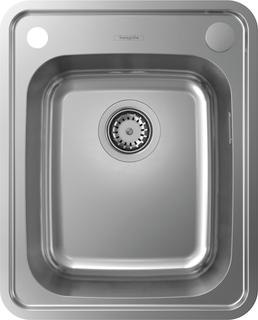 hansgrohe Einbauspüle S412-F340 340/400 410x510mm, autom. Abl-Garnitur, ES