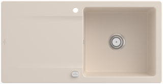 V&B Spüle Siluet 60 m Abl.garn, rd m Exzenter, ivory