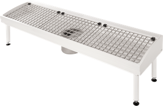 AR Stiefelreinigungsanlage, SIRIUS, MIRANIT, 2100x500x510 mm, 3 Plätze