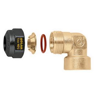 Caleffi Winkel-Anschlussverschraubung 3/4" IG - d 18mm, m O-Ring-D., f Solar