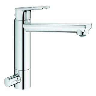 GROHE Spültisch-Einhebelmischer BauLoop 1/2", mittelh Ausl, int. Vorabs, chr
