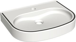 AR Waschtisch, VARIUScare, MIRANIT, 450x120x350 mm, barr-frei, Farbstreifen