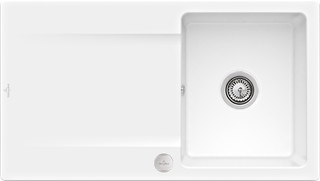 V&B Flächenbündige Spüle Siluet 50 Flat m Abl.garn, Exzenter, snow white