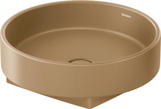 Duravit Aufsatz-Waschtisch Balcoon 45x45cm, o. Hahnl., ÜL, Clay terra matt