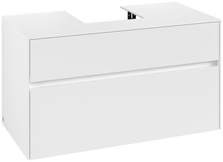 V&B Waschtischunterschrank Collaro 100x54,8x50cm, WT mittig, white matt