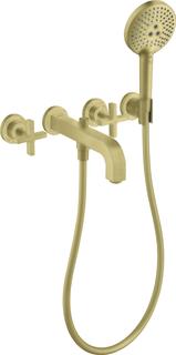 hansgrohe Fertigmontageset Axor Citterio UP-3-Loch-Wannenarm, m KrG, brush. br