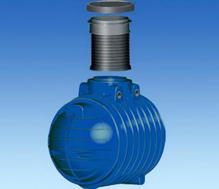 Dehoust Kunststoff-Regenspeicher RSP 3700, 3700 l, f Erdein., mit Filter
