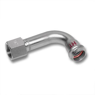 Sanha Bogen NiroSan Press 18002G 15mmx1/2", 90Grad, Innenpressende/IG