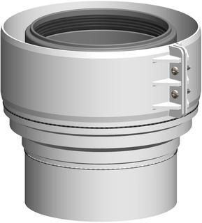 ATEC Übergang PolyTwin DN 80/125-DN 110/160, PP, weiß