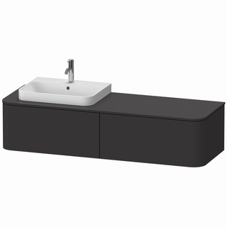 Duravit WT-Unterschrank Happy D.2 Plus 160x55cm, 2 AZ, f MWT, B li, graph matt