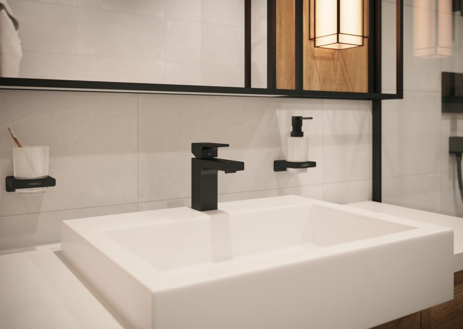 Artikelbild 4 des Artikels „hansgrohe Zahnbecher AddStoris m Glas, Wandmontage, Metall, mattschwarz mattschwarz“
