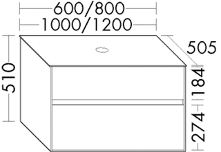 Burgbad WT-Unterschrank rc40 Solitaire 80x51x50,5cm, lack. ma, 1 Lade/Ausz.