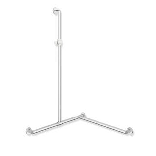HEWI Edelstahl-Duschhandlauf System 900 1250x1185x765mm, ma, Ha. anthr, links