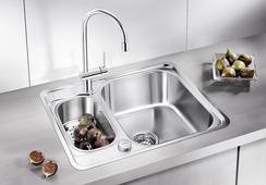 Blanco Becken LANTOS 6-IF 59,3x48,8cm, ES Bürstf, rev, m ALFbd/Sch