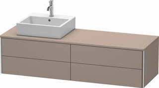 DU WTU XSquare, 4 SK, wandh, Becken li 400x1600x548mm, Basalt Matt ES Ahorn re.