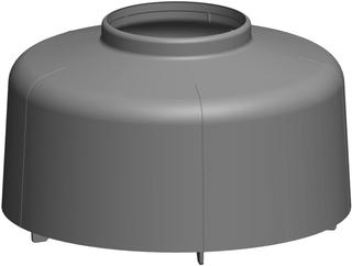 ATEC Mündungshaube PolyTop DN 80, für Abdeckplatte, schwarz