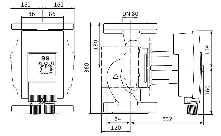 Artikelbild 7 des Artikels „Wilo Nassläufer-Pumpe Yonos MAXO plus 80/0,5-12 PN 10, Flansch 80/0,5-12 PN 10, Flansch“
