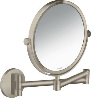 hansgrohe Rasierspieg Axor Uni. Circular Wandmontage, brushed nickel