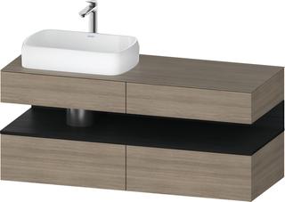 Duravit Waschtisch-Unterschrank Qatego 140x55x60cm, E sw/E te, Pl, Beck. li