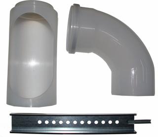 Wolf Stützbogen DN 110, 87G, PP, b 120 GC, m Auflagesch.