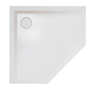 Hoesch Mineralguss-5-Eck-Duschwanne Muna 100x100x3cm, telegr., Soliq., Antirutsch