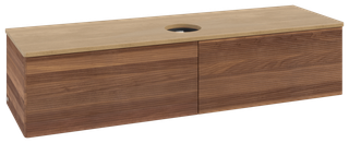 V&B WTU m F-Struktur -Beleuchtung Antao 160x50cm, WBP-farbe hon. Oa, warm walnut