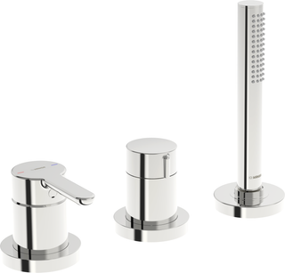 Hansa Fertigset HANSADESIGNO Style 3-L-BW-EHM, Rosette rund, chrom