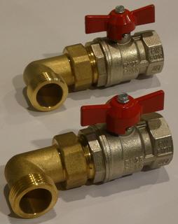Uponor Combi Port Gen Kugelhahn Set Vertikal Thermflex T-KHS-V R1"xRp1"