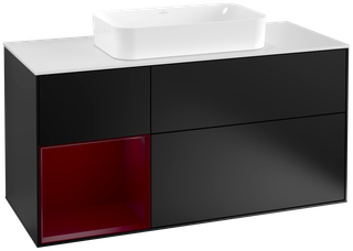 V&B Waschtisch-Unterschrank Finion 120cm, Pl wh. m, Reg li Peo, bla m Lac