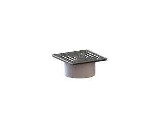 Dallmer Aufsatz Serie 10 VC S 10/120 120x120mm, Edelstahl