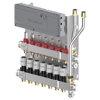 Danfoss Edelstahlverteiler SGCi m 7 Heizkreisen und Icon2 mit 230 V TWA